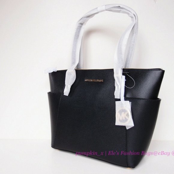 Satchel Michael Kors Bag Black NWT Michael Kors Jet Set Zip Top